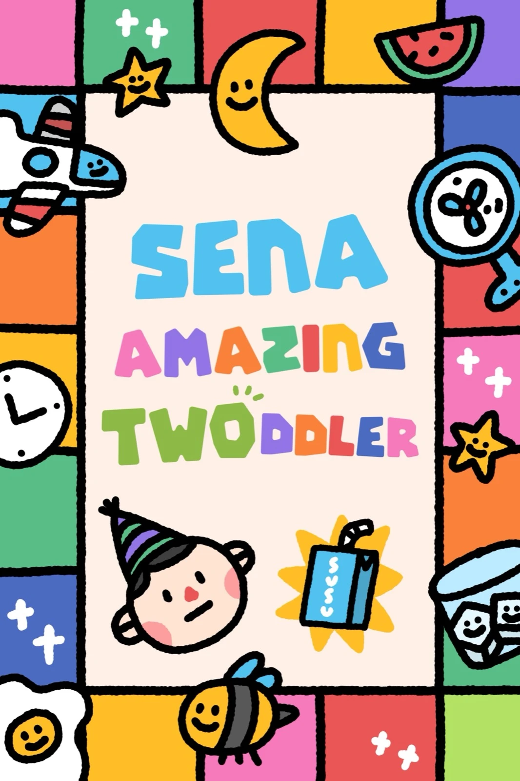 Custom birthday backdrop illustration